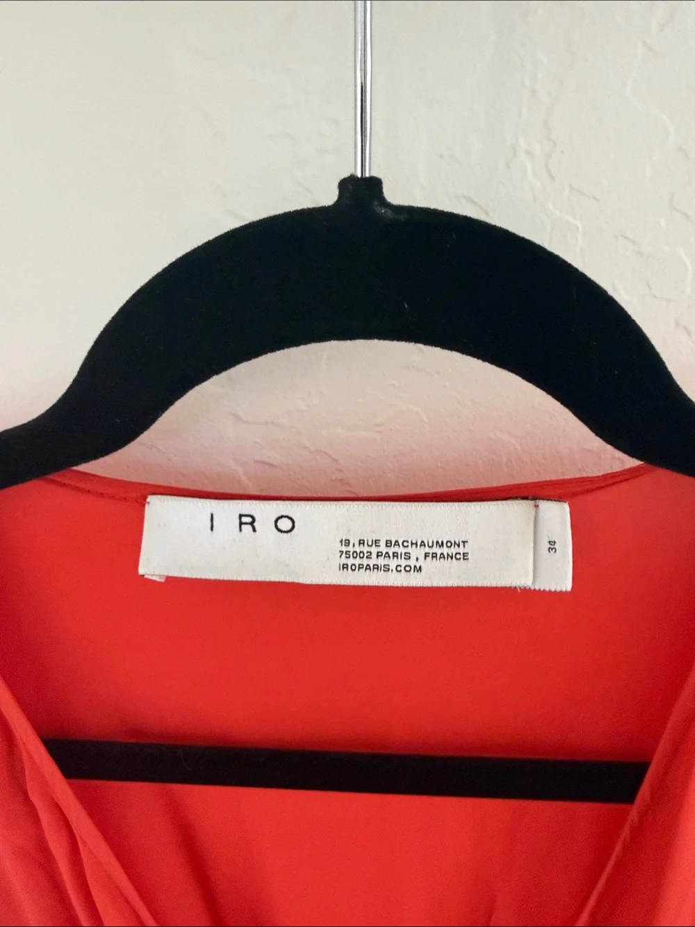 IRO Vibrant Red Wrap Dress with Side Tie